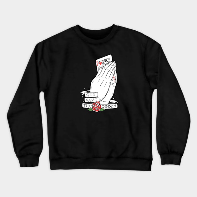 God Save the Queen Crewneck Sweatshirt by doodldo